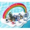 Vickea Inflatable Rainbow Cloud Drink Holder, Pool Float Party Accessories for Water Fun