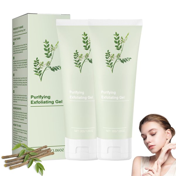 2PCS Purifying Exfoliating Gel,2024 New Purifying Exfoliating Gel,Advanced Exfoliating Scrub Gel,Moisturizing skin,Deep Cleansing Face and Body Exfoliating Scrub Gel for Various Skin Types