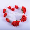 6Pcs U-Shape Red Rose Hair Clip Womens Bridal Flower Hair Pins Hair Accessories for Wedding Birthday Dance