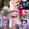 BowJian Gold Body Glitter Singer Concerts Gold Face Glitter Festival Rave Accessories Glitter Eyeshadow Gold Face Paint Gold Hair Glitter Gel Chunky Glitter Makeup Gold Glitter for Eye Lip Hair Nails