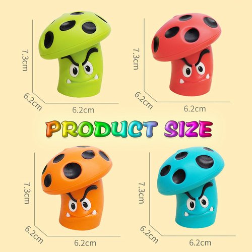 iHuorxe Mushrooms Spinning Fidget Toy for Kids Gyroscope Novelty Bulk Toys Christmas Stocking Stuffers Party Favors for Boys Girls, Idea for Birthday Gift School Prize(3 Pcs)