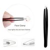 Tweezers for Women Facial Hair, 5Pcs Eyebrow Tweezers for men, Round tip Tweezers, Professional Stainless Steel hair removal Tweezers, Pointed tweezers Set plucker, Ingrown Hair Tweezers