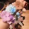 Flower Crown Headband Wristbands Rose Wreath Garland Hair Bands Wrist Bands Floral Wedding Bridal Hair Hoop Bracelet Women Leaf Ribbon Adjustable Handmade Rattan Vine Hair Accessories 3 Pack Blue