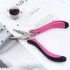 Deshionew Hair Extension Pliers 3-Hole Mini Pliers for Micro and Nano Ring Hair Extensions Opener and Removal Tool (Pink)