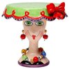 Appletree 6-1/2-Inch Sugar High Social by Babs Ceramic Cake Stand