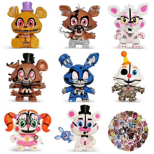 lasama Action Figures, 8Pcs Game Figurines Toys with 50PCS Sticker for Video Games Fans, 2.6 Inch Collectible Playset for Boys and Girls for Cake Toppers Decorations