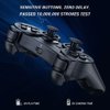 Controller 2 Pack for PS3 Wireless Controller for Sony Playstation 3, Double Shock 3, Bluetooth, Rechargeable, Motion Sensor, 360° Analog Joysticks, Remote for PS3, 2 USB Charging Cords, Black