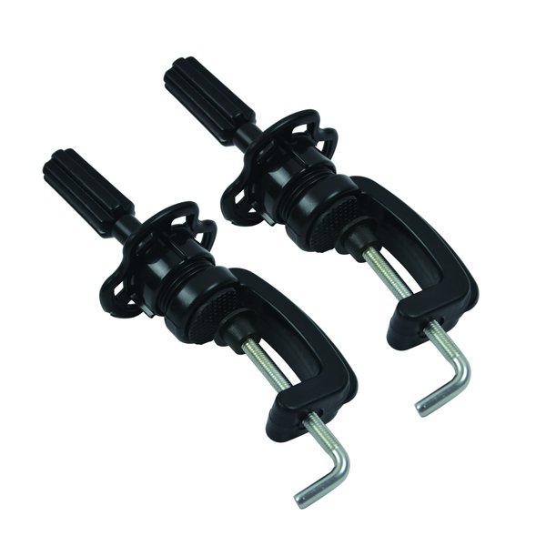 YANTAISIYU 2 Pieces Wig Mannequin Head Stand Cosmetology Manikin Head Stand Holding Clamp Mannequin Head Training Head Stand Adjustable Wig Head Holder Clamp (Black)