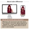 OUFEI Long Wavy Wine Red Wigs for Women Natural Synthetic Hair Heat Resistant Wigs for Daily Party Cosplay Wear-28 Inches