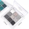 evpct 9 Colors Black Smokey Grey Gray Silver Glitter Shimmer Eye Shadow Makeup Palette Pigmented Black Matte Metallic Eyeshadow Makeup Palette sombra negra para ojos para ojos brillantes
