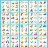 Partywind 204 Styles Glow Dinosaur Party Supplies, 34 Sheets Dinosaur Temporary Tattoos for Kids Goodie Bag Stuffers, Glow Dinosaur Tattoos for the Dark Party Decorations