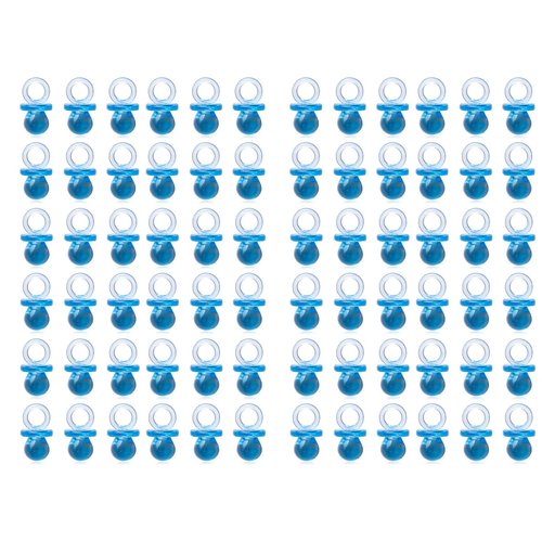 Tayarana 200 Pieces Tiny Acrylic Baby Pacifiers for Baby Shower Party Favors Filler Decorations Ice Cube Game Supplies Table Decor (Blue)