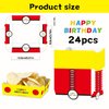 Cartoon Theme Paper Food Trays 24pcs Pocket Monster Birthday Party Supplies Disposable Paper Snack bowl for Video Game Anime Themed Party Decorations