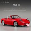 Mzexoma Mazda Miata MX5 Toy Car 1/32 Diecast Model Cars, Car Toys for Kids Age 4-7 Miata Gift for Boys Girls,Pull Back rc Sports car with Lighting & Sound (Red)