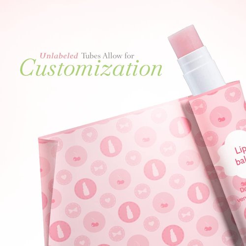 Lip Balm Bulk Unlabeled - Made in USA 50 Pack Honey Bulk Chapstick - Natural Ingredients Vitamin E Shea Butter - Custom Chapstick Bulk For Party & Wedding Favors