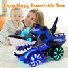 Shark Monster Truck Toy for Baby Boy,Shark Car Lights Up Toy with Chomper Shakes Sounds Blue Shark Truck Toys for Toddlers 1 2 3 4 5 7 Years Old Babies Boys Kids Birthday Party Favors
