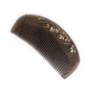 Natural Handmade Wooden Comb, Fine Tooth Long Sandalwood Comb Hair Comb with Flower Gold Drawing, No Static No Snag Wood Combs for Men Women Kids (peacook drawing)