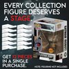 Tapeera 12-Pack White Acrylic Display for Funko Pop Shelves - Suitable for In-The-Box Figures With Soft Protector - 4-Inch Vinyl Funko Pop Wall Display - Boxed Action Figure and Funko Pop Display Case
