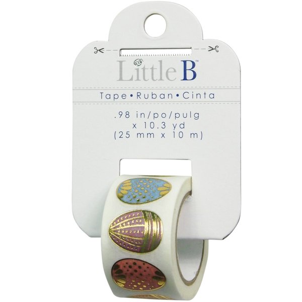 Little B Foil Tape, 25mm by 10m, Easter Eggs
