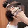 Unicra Pearl Hair Ties Beaded Fashion Elastic Hair Scrunchies Set Fancy Pearls Decorative Ponytail Holder Hair Accessories for Women and Girls 3PCS (Pearl)