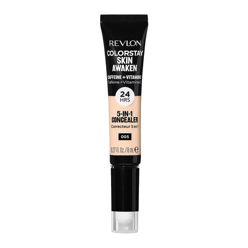 Revlon ColorStay Skin Awaken 5-in-1 Concealer, Face Makeup Stocking Stuffers for Women, Lightweight, With Caffeine & Vitamin C, 005 Fair, 0.27 fl oz