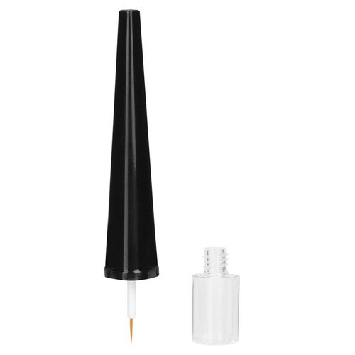 Zerodis Empty Eyelash Tube, 25PCS 5ml Clear Refillable Plastic Mascara Container with Rubber Stopper Empty Wand Bottle for Castor Oil and DIY Cosmetics Beauty Tool