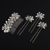 Rumtock Crystal Beads Sparkle Hair Pieces Set Comb and Pins Jewelry Wedding Handmade Hair Accessories for Brides