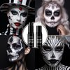 BOBISUKA Black & White Face Body Paint Stick Eye Black Sticks for Football Sports Water Based Face Painting Kit Quick Drying Foundation Makeup for Halloween Clown Skeleton Vampire Cosplay SFX Costume