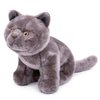 Tiny Heart Simulation British Short cat Plush Toys, 11.02inch Cute British Short cat Stuffed Animal Plush Toys for Kids Boys and Girls Kawaii Birthday Gifts, Room Decoration