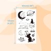 VIWIEU Small Space and Animal Temporary Tattoos for Kids Boys and Girls 15 Pack, Cool Fake Body Arm Decor Gift for Christmas&Holiday - Moon, Star, Planets, Wolf, Cat, Rabbit, Whale, Snake Styles