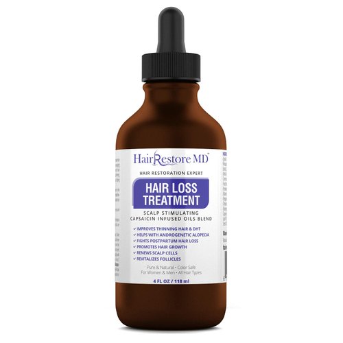 DHT Blocker Oil - Cayenne Hair Treatment Serum for Hair Regrowth, Promotes Growth and Stops Thinn...