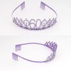 Semato Purple 60th Birthday Tiara and Sash Kit-60th Birthday Gifts for Women