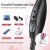 Melodly Electric Nail Drill, Professional Acrylic Nail Drill Machine for Gel, Acrylic Nails, Portable USB Electric Nail File Efile Set with Iridescent Nail Drill Bits, Manicure Pedicure Nail Tools