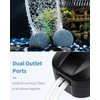 Uniclife Aquarium Air Pump Dual Outlet Fish Tank Aerator with Accessories for Up to 200 Gallon Tank