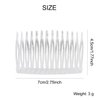 Lawie 20 Pack Clear Small Plastic Hair Side Comb With Long Teeth Thin Fine Gray Hair Pins White Mini Barrettes for Women Bridal Wedding Veil Decorative DIY Craft Headpiece French Twist Bun Accessories