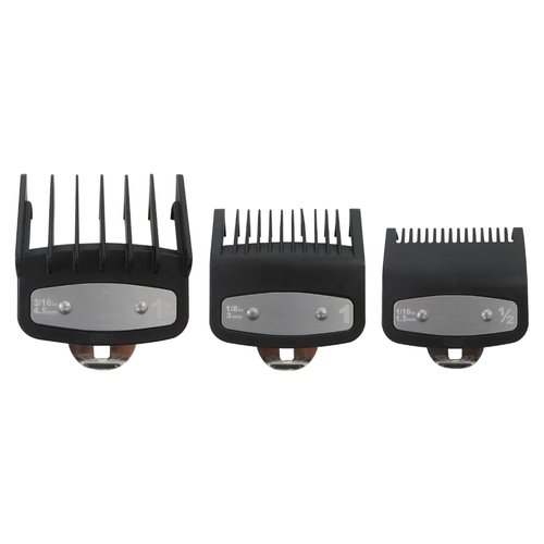 Professional Premium Cutting Guide With Metal Secure Clip: #1/2, 1, 1 1/2, Combo set #3354-1000, 1100, 1300 Fits for All Wahl Clippers/Trimmers