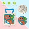 VKPI 8 Pieces Kids Coloring Goodie Bags, Reusable Canvas Bag, Cute Art Party Favors, Color Your Own Bags for DIY Painting Birthday Carnival Celebration, Party Supplies Gift, Boys