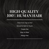 GOO GOO Clip in Hair Extensions Real Human Hair, 18inch 120g 7Pcs, 1B Natural black, Remy Human Hair Extensions Clip ins for Women, Natural Human Hair