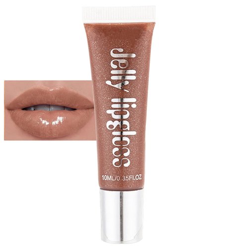 Rosarden Hydrating Shimmer Lip Gloss - Plumping Lip Gloss - Waterproof & Long Lasting Glossy Lip Gloss - Non-Sticky Shiny Lightening Lip Gloss - Moisturizing Juicy Lip Gloss for Woman (Brown)