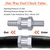 Mesee 2-Pack 3/8" 10mm Fuel Non Return One Way Check Valve for Fuel Line Oil Petrol Diesel Water Aluminium Silve
