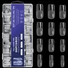 AORAEM Square Nail Tips 600 PCS Artificial Full Cover Nail Tips Soft Clear Nail Tips 12 Sizes Acrylic Medium Square Press on Nails Tapered Square False Nails with Box for Home DIY Nail Salon