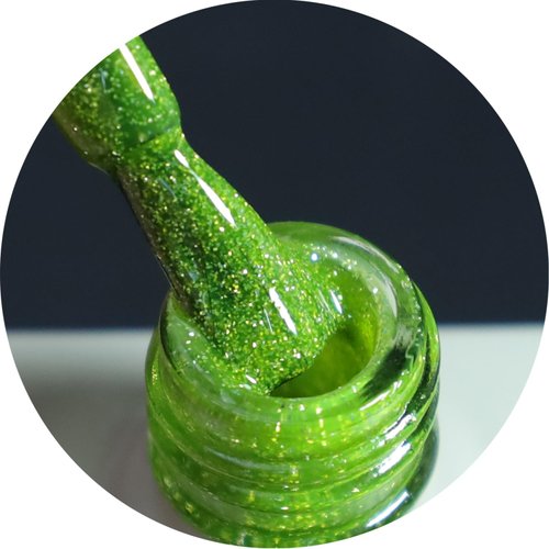 FANNEST Holographic Nail Polish,Neon Reflective Glitter Gel Nail Polish,Green Flash gel Soak Off UV Gel Gifts for Women Girls.