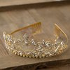 Ella Celebration 21 Gold Tiara for 21st Birthday Party, Golden Birthday Girl Crown (Gold)