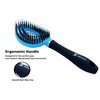 Zabolight Detangling Flex Brush Natural Boar Bristle Hair Brush for Kids, Women, and Men - Detangle All Hair Types Wet Or Dry (Blue)