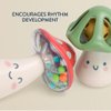 Itzy Ritzy Mini Maracas Musical Rattle Set - Includes Rattle Beads & Jingle Ball to Create Different Sounds (Mushroom)