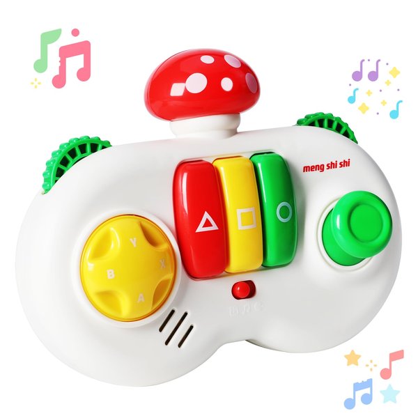 FANELEQU Mushroom Game Controller Early Learning Education Toy, Baby Musical Toys with Sounds & Lights, Toddler Montessori Sensory Learning Toys, Infant Gift for Boys Girls