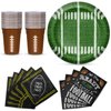 Football Party Supplies Kit Serve 24, Includes: Big Game Football Plates, Football themed Napkins, Football Inspired Cups for Football Party, Tailgate Party, Football Party Decorations. Total 72 PCS