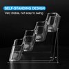 MaxGear Clear Business Card Holder 4 Pocket Business Card Display, Acrylic Business Card Stand for Desk or Counter with 4 Tier, 320 Card Capacity, 2 Pack