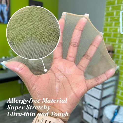 BEEOS SKINLIKE Real HD Wig Cap for Women, 24 Pieces Ultra-thin Invisible Brown Sheer Caps for Lace Front Wig Stretchy Stocking Wig Caps Wholesale