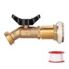 WADEO Brass Rain Barrel Spigot, Rain Barrel Quarter Turn Ball Valve Spigot with Bulkhead Fitting